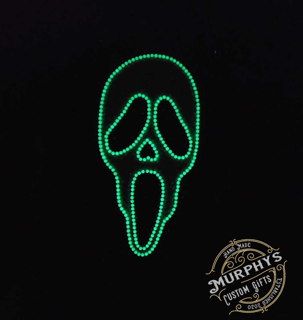 CRYSTAL COVERED SCREAM GLOW COFFIN HALLOWEEN PURSE