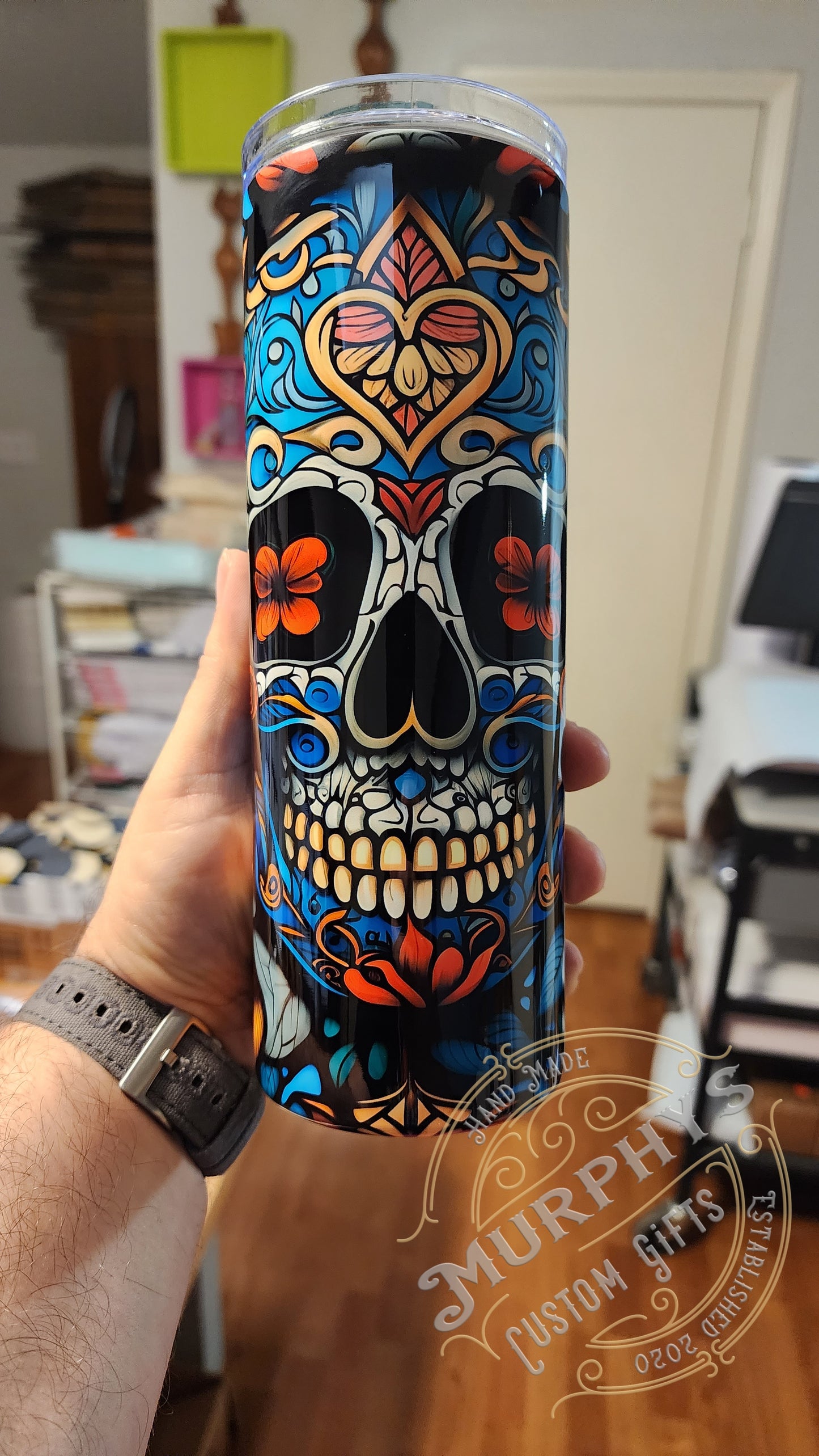 Stained Glass Sugar Skull