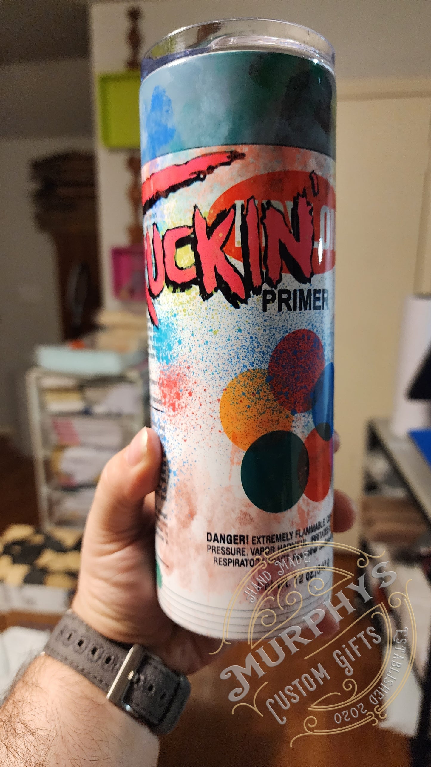 Old School Minitruckin Primer Spray Paint Tumbler