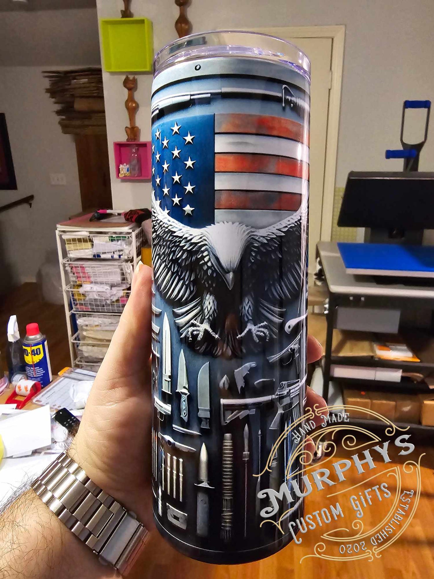 American Bald Eagle 2nd Amendment Tumbler