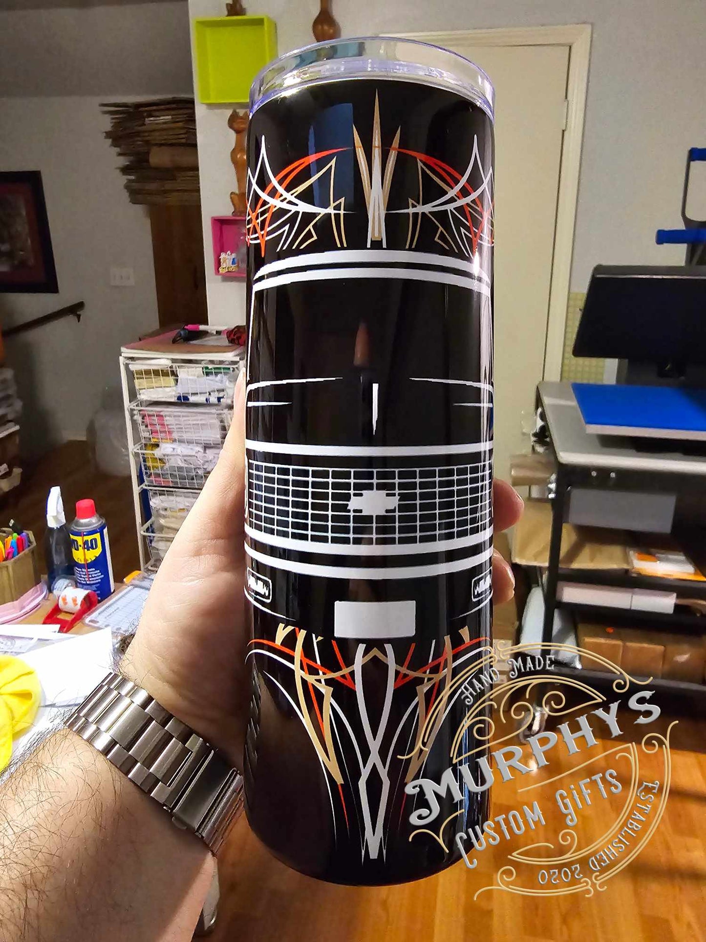 Black Chevy C/10 Pinstripe Tumbler