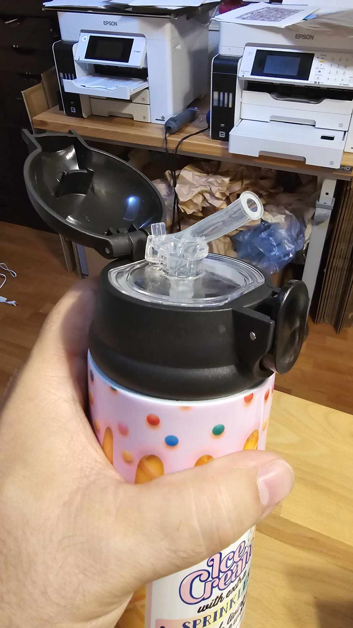 Spray Paint 12oz Flip Top Sippy Cup