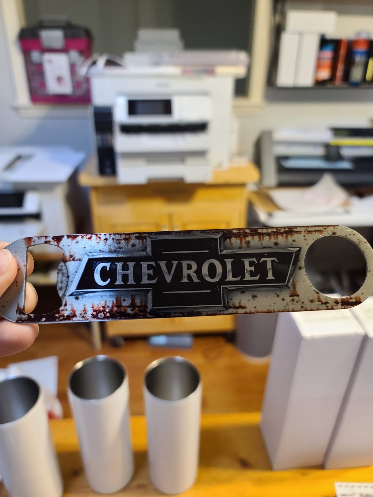 Rusty Chevy Bottle Opener