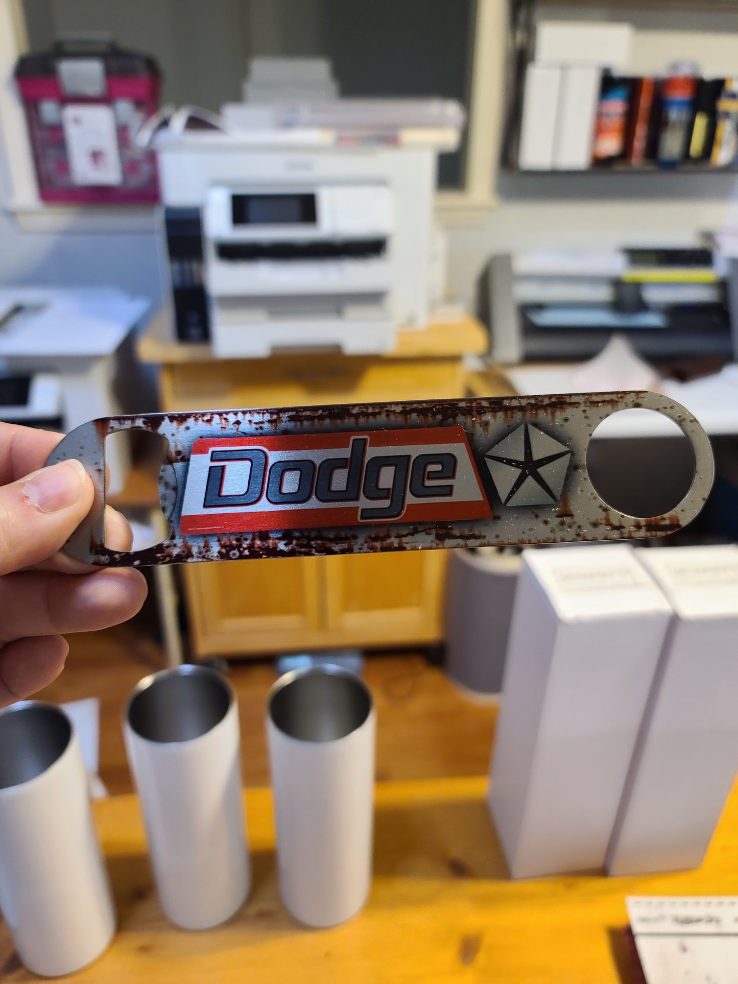 Rusty Dodge Bottle Opener