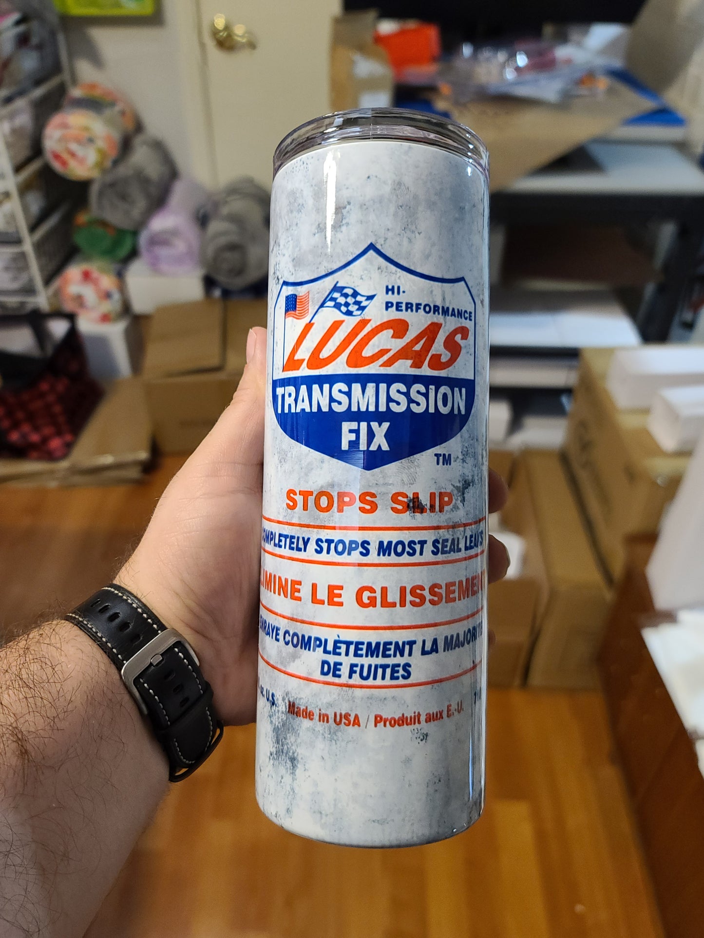 Lucas Transmission Fix 20oz Skinny Tumbler