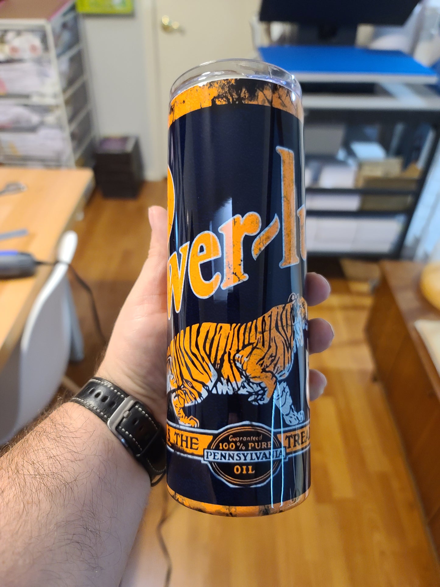 Power Lube Oil 20oz Skinny Tumbler