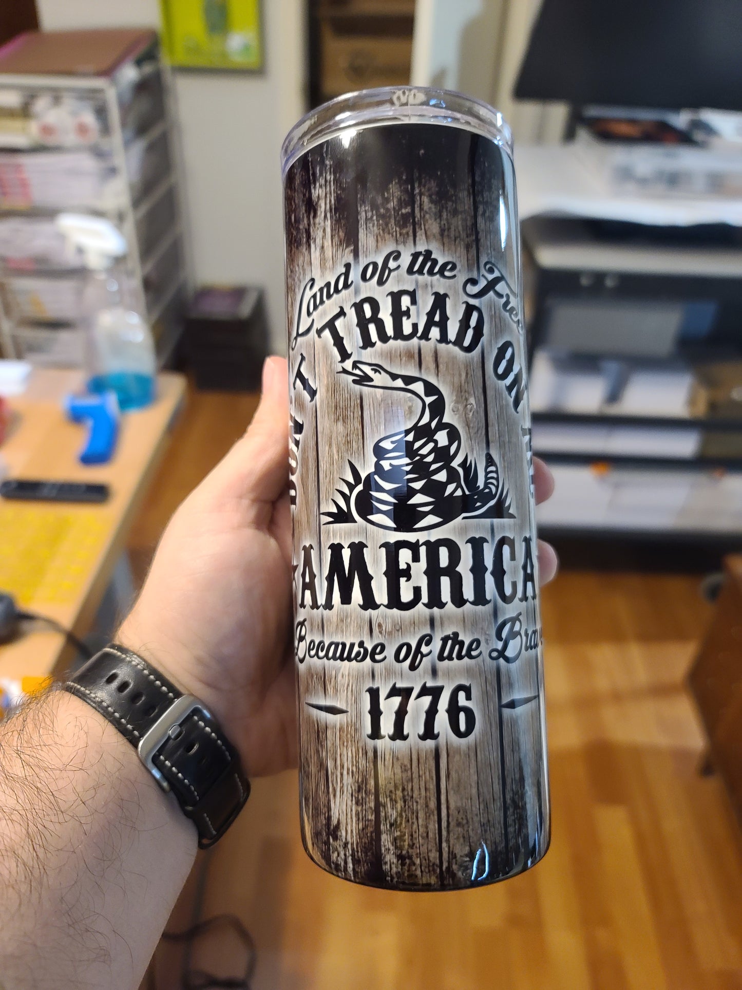 Don't Tread on Me 1776 Wood