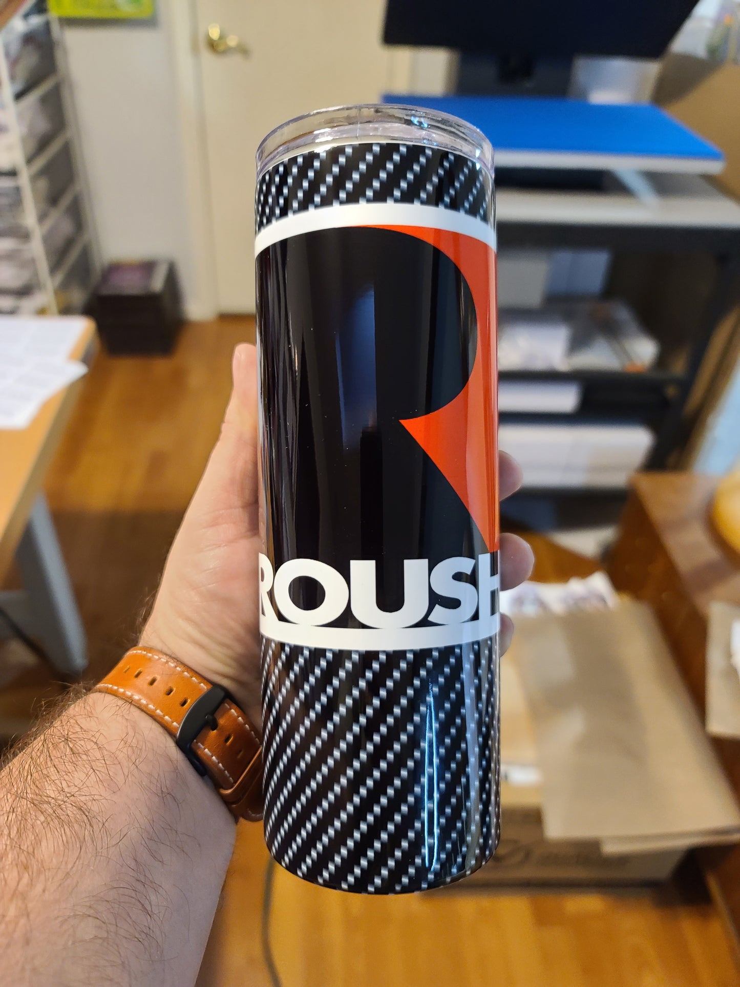 Roush Carbon 20oz Skinny Tumbler
