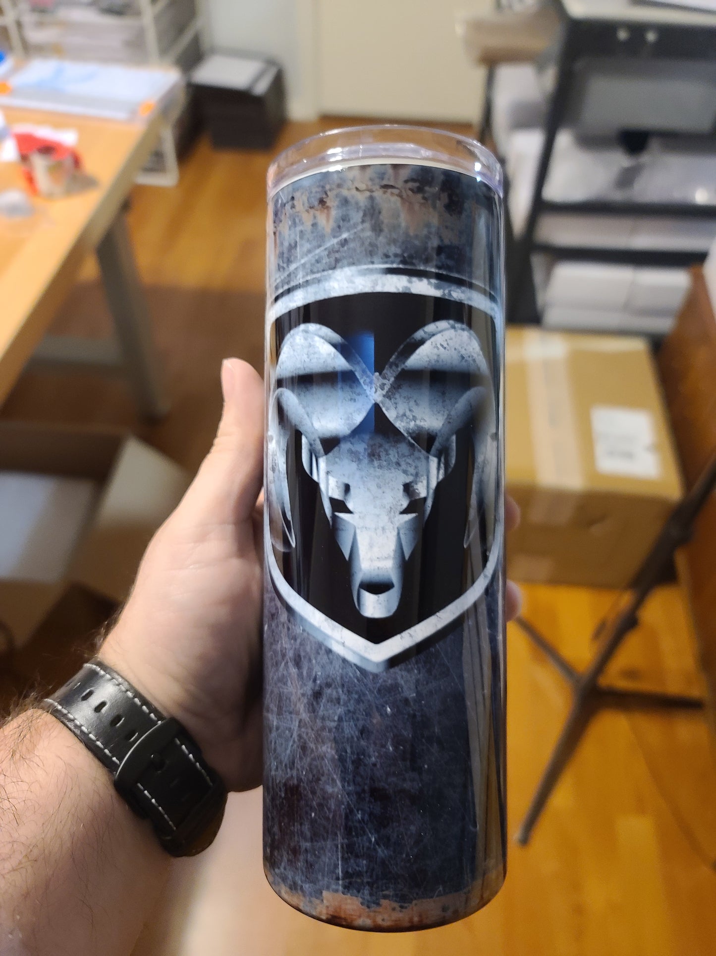 Rusty Dodge Ram 20oz Skinny Tumbler