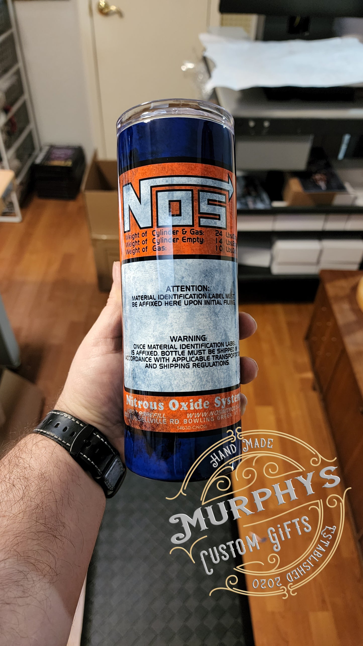 Dirty NOS Bottle 20oz Skinny Tumbler