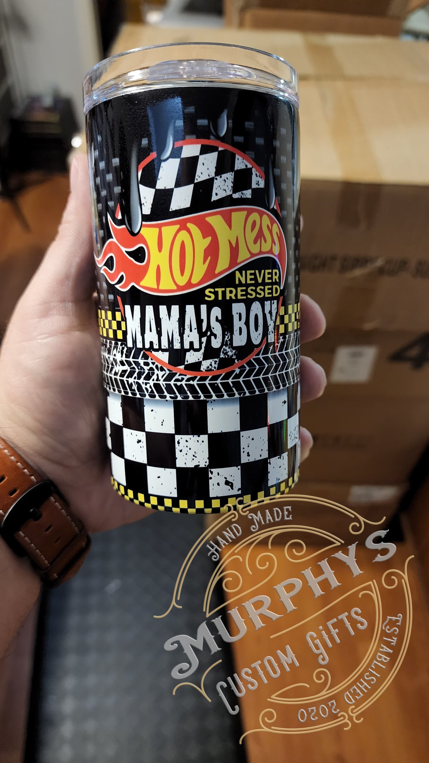 Hot Mess Mommas Boy 12oz Sippy Cup