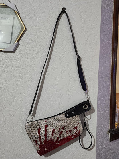 CRYSTAL COVERED BUTCHER KNIFE PURSE