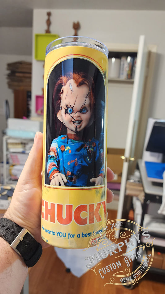 Chucky Doll 20oz Skinny Tumbler