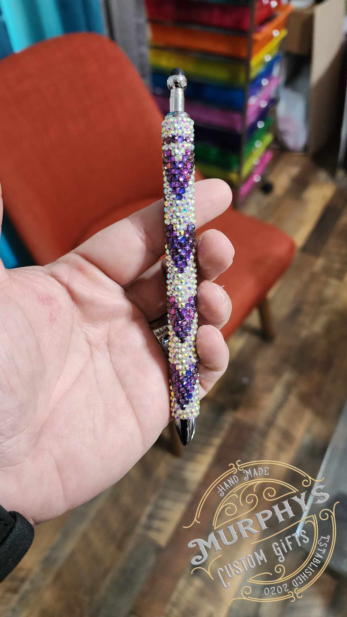 Purple Heart Crystal Pen