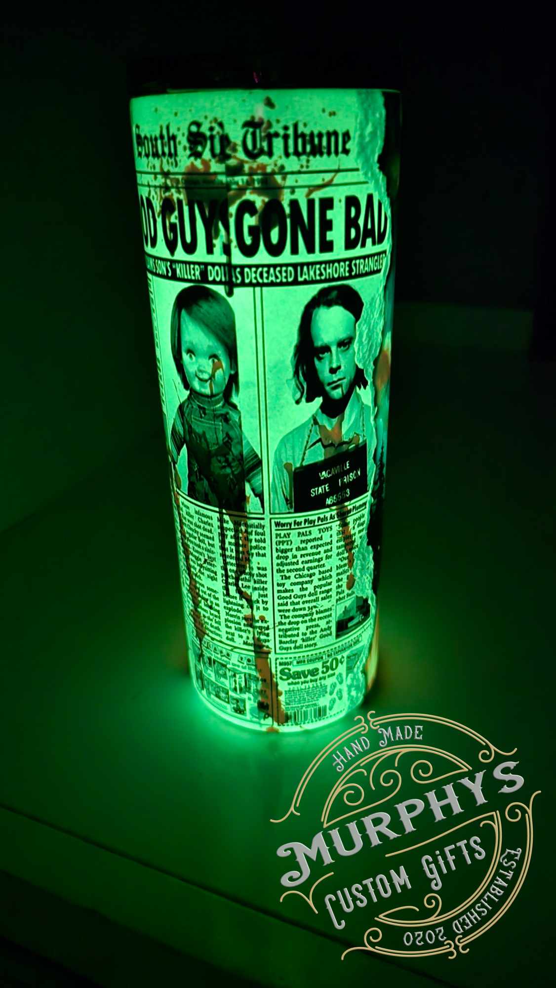 New Glow Chucky 20oz Skinny Tumbler