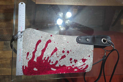 CRYSTAL COVERED BUTCHER KNIFE PURSE