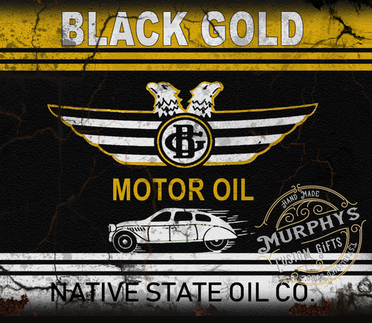 Vintage Black Gold Motor Oil