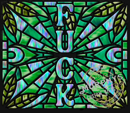 "F*CK" Stained Glass 20oz Skinny Tumbler