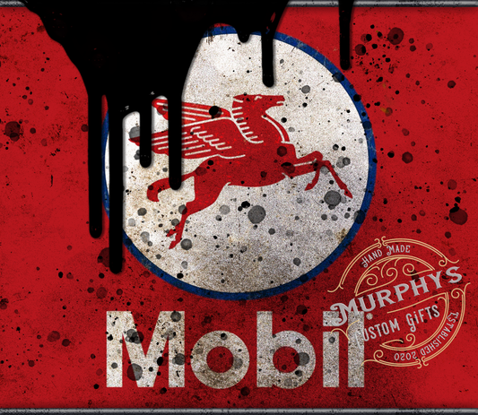 Oil Drip Red Mobil Motor Oil