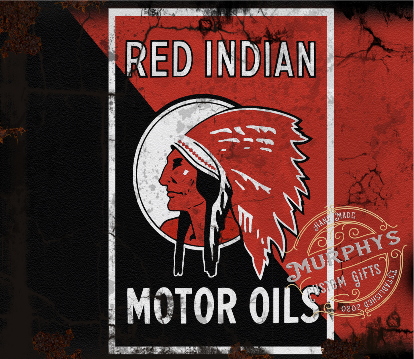 Vintage Red Indian Motor Oil